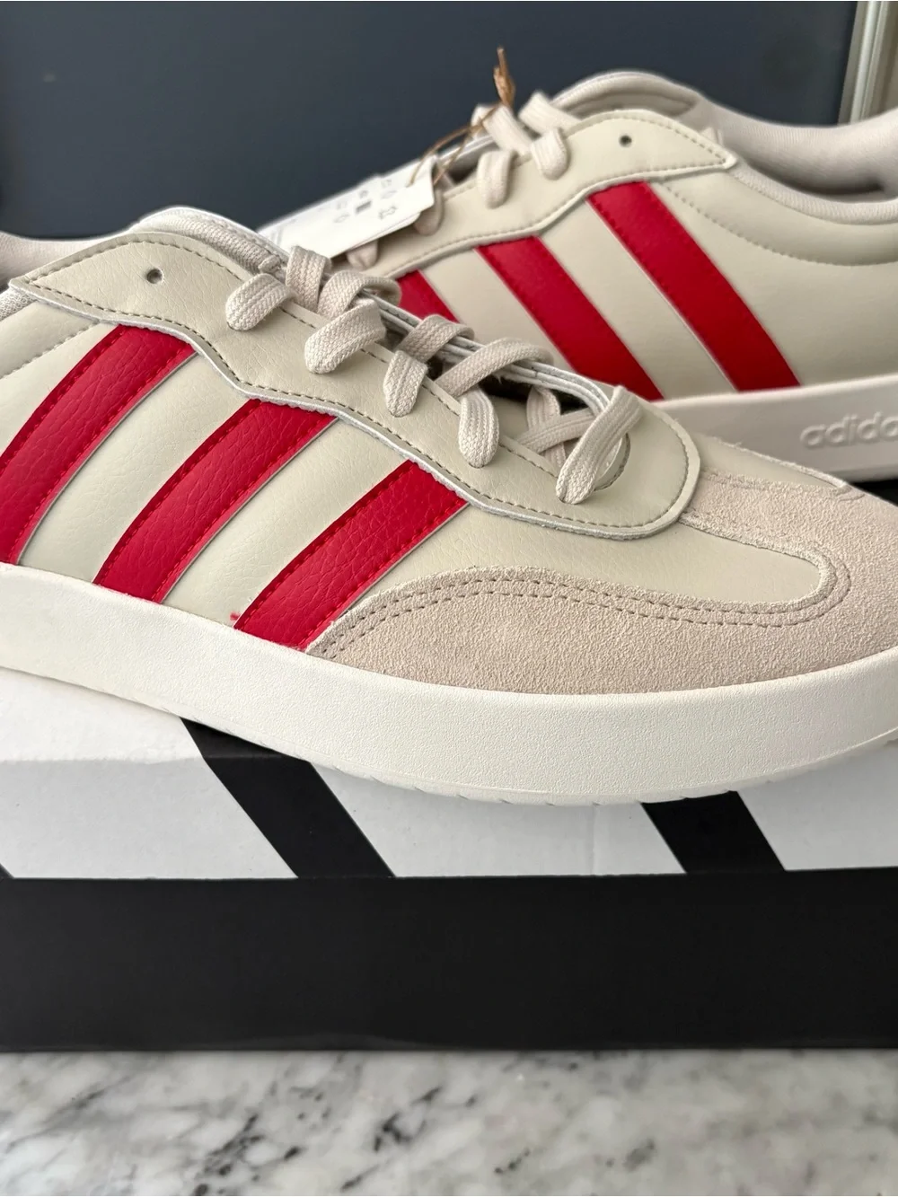 adidas Barreda Decode Scarlet Red Cream Lace Up Sneakers Men’s Shoe 11.5 or 10.5